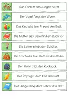 Vorschau - Aufgabenkarten - Freiarbeitsmaterial zu den vier Fällen - Fälle erkennen - Satzstreifen - Seite 3