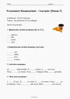 Vorschau - Test - Französisch Klassenarbeit |1.Klassenarbeit | Lernzielkontrolle Französisch | 7. Klasse 1. Lernjahr – Se présenter, Vokabeln, Grammatik & Leseverstehen mit Lösungen (PDF)🇫🇷 - Seite 3