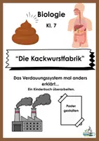 Vorschau - Arbeitsblätter - "Die Kackwurstfabrik" - Das Verdauungssystem - Deckblatt