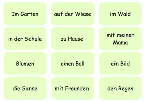 Vorschau - Arbeitsblätter - DaZ Sätze bilden Frühling Würfelsätze & Wortkarten - Seite 3