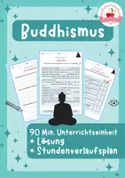 Vorschau - Stundenentwürfe - Buddhismus Ethik & Religion - 90 Min. Einheit 6.-8.Klasse - Deckblatt