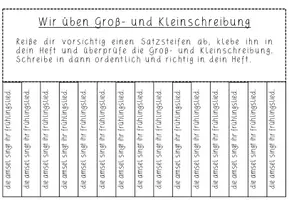 Vorschau - Arbeitsblätter - Groß-/Kleinschreibung üben - Abreißzettel - Seite 3