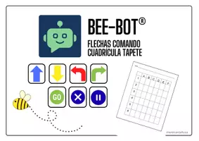 Vista previa - Juegos / Gamificación - TARJETAS flechas comando y cuadrícula tapete Bee-Bot® (cat/cast) - Portada