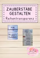 Vorschau - Mal- und Bastelvorlagen - Zauberstäbe gestalten - Reihentransparenz - Deckblatt