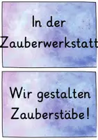 Vorschau - Mal- und Bastelvorlagen - Zauberstäbe gestalten - Reihentransparenz - Seite 1