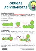 Vista previa - Refuerzo / NEE / Materiales de apoyo - Orugas Adivina-pistas (Observa las pistas visuales y deduce la imagen que se esconde debajo de la cabeza de la oruga) - página 1