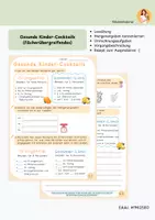 Vorschau - Arbeitsblätter - Gesunde Kinder-Cocktails: Hohlmaße fächerübergreifend üben (Mathematik, Deutsch, Sachkunde) - Deckblatt