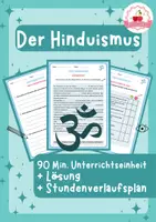 Vorschau - Stundenentwürfe - Der Hinduismus Ethik & Religion - 90 Min. Einheit 6.-8. Klasse - Deckblatt