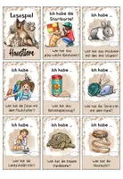 Vorschau - Arbeitsblätter - Haustiere | Lesespiel: Ich habe... Wer hat...? | Grundschule - Seite 1