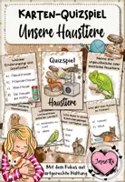 Vorschau - Spiele - Haustiere: Kartenspiel / Quizspiel (Abschlusstunde) - Deckblatt