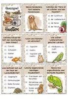 Vorschau - Spiele - Haustiere: Kartenspiel / Quizspiel (Abschlusstunde) - Seite 1