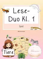Vorschau - Spiele - Lese-Duo Kl. 1 - Tiere (4 Versionen) - Deckblatt