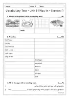 Vorschau - Test - Vocabulary Test - Southern Life (nach bekanntem Lehrwerk) - Seite 3