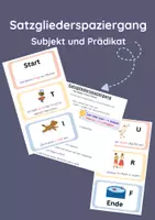 Vorschau - Arbeitsblätter - Satzglieder - Subjekt, Prädikat - Frühling - Deckblatt
