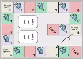 Voorbeeld - woordenschat spelbord, met kaartjes - Voorblad