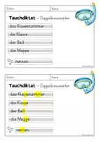 Vorschau - Arbeitsblätter - Tauchdiktat - Wörter mit Doppelkonsonanten - Klasse 2 - Seite 2