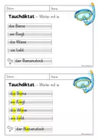 Vorschau - Arbeitsblätter - Tauchdiktat Wörter mit ie Klasse 1/2 - Rechtschreibung üben - Seite 2