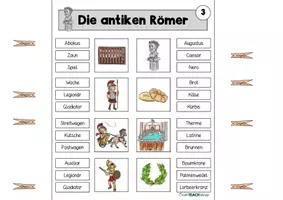 Vorschau - Bildkarten - Die Römer/Antikes Rom - Klammerkarten - Seite 3
