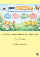 Vista previa - Hojas de trabajo - Los artículos indefinidos- material imprimible - Portada