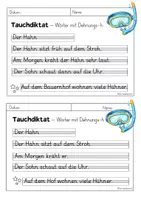 Vorschau - Arbeitsblätter - Tauchdiktate Klasse 2 – Materialpaket zur Rechtschreibung - Seite 1