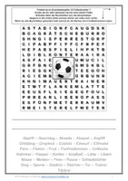 Vorschau - Arbeitsblätter - Suchsel-Fußballwörter - Deckblatt