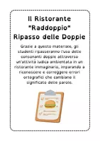 anteprima - Esercizi - Il Ristorante Raddoppio - gioco didattico sulle doppie - Pagina 1