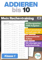 Vorschau - Arbeitsblätter - Addieren bis 10 | Mein Rechentraining | Klasse 1 | A1 - Deckblatt