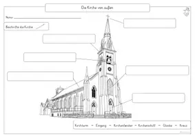 Vorschau - Stundenentwürfe - Die Kirche von außen - Unterrichtsstunde - Seite 1