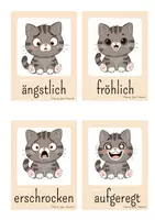 Vorschau - Bildkarten - Gefühls-Karten Katze - Seite 1