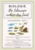 Vorschau - Arbeitsblätter - Die Lebewesen erobern das Land – Partnerarbeit zu Pflanzen & Tieren (Evolution, Anpassungen) - Deckblatt