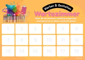 Vorschau - Fördermaterial/Inklusion - Wartezimmernummern- Stau am Pult vermeiden! - Seite 1