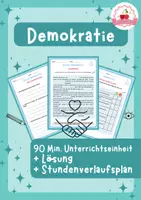 Vorschau - Stundenentwürfe - Demokratie Politik & Ethik - 90 Min. Einheit 6.-8. Klasse - Deckblatt
