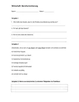 Vorschau - Test - Klassenarbeit/ Test Jugendarbeitsschutzgesetz Praktikum, Berufsvorbereitung - Seite 1