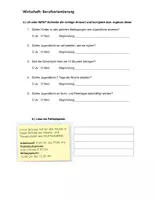 Vorschau - Test - Klassenarbeit/ Test Jugendarbeitsschutzgesetz Praktikum, Berufsvorbereitung - Deckblatt