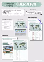 Vorschau - Stundenentwürfe - Klimazonen der Erde 1: Überblick - Wie unterscheidet sich das Klima weltweit und wie wirkt dies auf die Landschaft? - Deckblatt