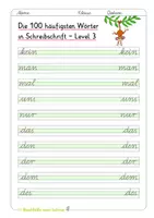 Vorschau - Arbeitsblätter - Schreibschrift üben (SAS): Die 100 häufigsten Wörter - Seite 3