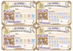 Vista previa - Otros - CARNETS VOCALES-CONSONANTES - página 1