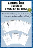 Vorschau - Arbeitsblätter - Arbeitsblätter Einführung Umgang mit dem Lineal - Deckblatt