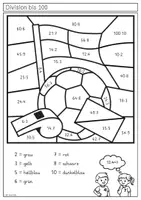 Vorschau - Arbeitsblätter - Fußball WM Rechenmalblätter – Einmaleins bis 100 | Division Klasse 2 - Seite 2