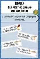 Vorschau - Arbeitsblätter - Visualisierung Regeln zum Umgang mit dem Lineal - Deckblatt