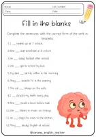 Vista previa - Hojas de trabajo - Pack 180 Worksheets - Grammar & Vocabulary Activities - página 3