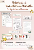 Vorschau - Stundenentwürfe - Materielle und immaterielle Wünsche - fertige Unterrichtsstunde - Deckblatt