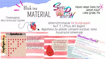 Vorschau - Präsentationen/Tafelbilder - Einzelstunde: Die Blutgruppen im AB-0-System - Deckblatt