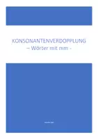 Vorschau - Arbeitsblätter - Wörter mit mm - Konsonantenverdopplung - Rätsel und Spiele - Deckblatt