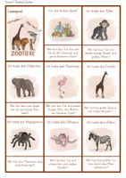 Vorschau - Spiele - Zootiere/ Wilde Tiere - Lesespiel "Ich habe... Wer hat...?" - Seite 1
