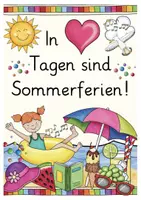 zapowiedź - Odliczanie do wakacji letnich – Darmowy materiał do języka niemieckiego Deutsch Sommerferien Countdown - strona 1