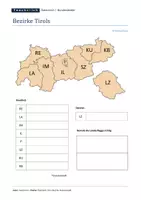 Vorschau - Arbeitsblätter - Tirol - Bezirke / Verwaltungsbezirke - Seite 1
