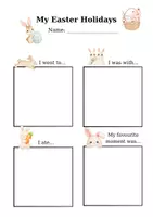 Προεπισκόπηση - Φύλλα εργασίας - My Easter Holidays | Draw and Tell (pre-A1, A1) - Σελίδα 1