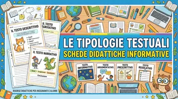 anteprima - Materiale di supporto/inclusione - Le tipologie testuali: schede didattiche informative - Pagina di copertina