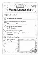 Vorschau - Arbeitsblätter - Meine Lesenacht – Rückblick & Tagebuch für die Grundschule - Seite 3